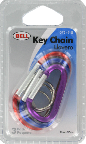 8 Pack Key Clip Key Ring - Carabiner Metal Keychain Clip - Key