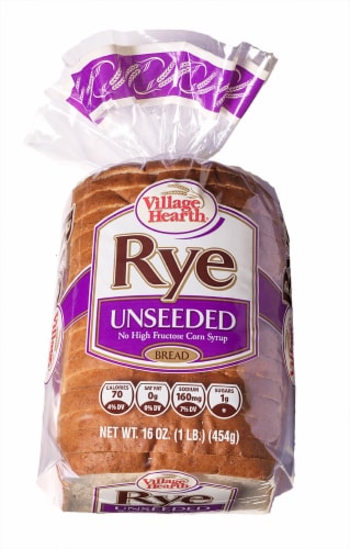 Village Hearth Unseeded Rye Bread Perspective: front