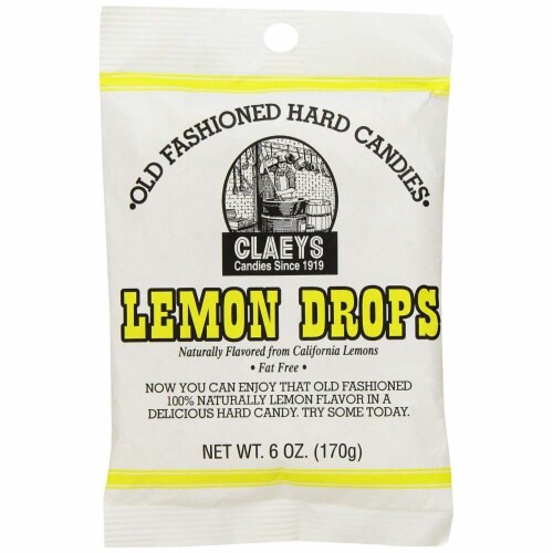 Claeys Old Fashioned Lemon Drops Hard Candy, 6 oz - Harris