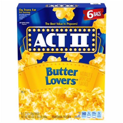 Act II Butter Lovers Party Size Popcorn (8.5 oz)