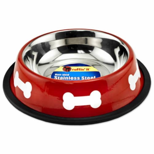 Westminster Pet Products 19216 16 oz. Stainless Steel Fashion Bowl Perspective: front