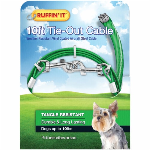 Westminster Pet Ruffin it Tangle Resistant Small Dog Tie Out Cable 10 Ft. 1 Mariano s
