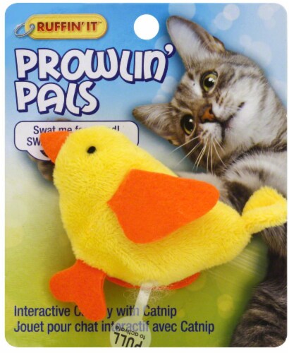 Westminster Pet Ruffin' It Prowlin' Pals Plush Cat Toy 32060 Perspective: front