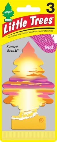 Little Trees® Sunset Beach™ Scent Car Air Fresheners Perspective: front