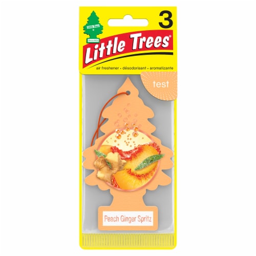 Little Trees Peach Ginger Scented Air Freshener Perspective: front