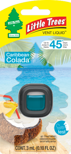Little Trees® Caribbean Colada® Vent Liquid Car Air Freshener Perspective: front