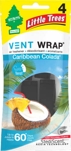 Little Trees® Vent Wrap® Caribbean Colada Car Freshener Perspective: front