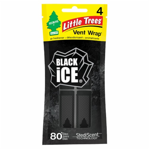 Little Trees® Vent Wrap® Black Ice® Car Freshener 4 pack, 4 ct