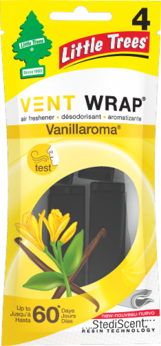 Little Trees Vent Wrap Air Freshener 4-PACKS (New Car Scent)