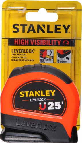 Stanley® 25 ft High Visibility™ Leverlock® Tape Measure Perspective: front