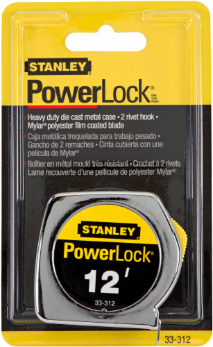 Stanley PowerLock® Professional Tape Measure - Gray/Yellow Perspective: front