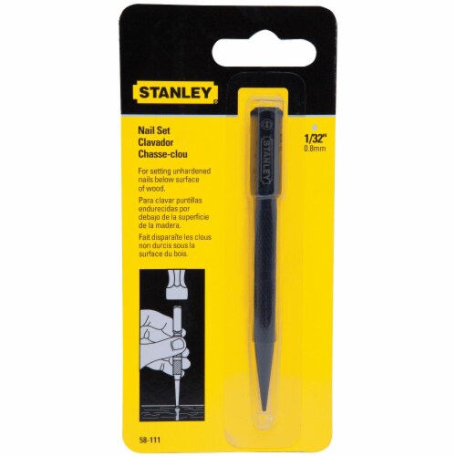 Stanley® Steel Nail Set Perspective: front