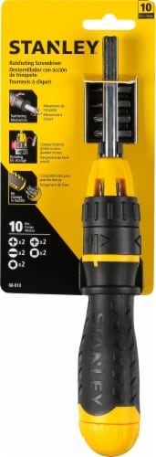 Stanley® Multi-Bit Ratcheting Screwdriver Perspective: front