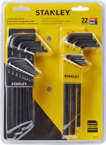 Stanley® Long Arm SAE and Metric Black Hex Key Set, 22 pc - Fred Meyer