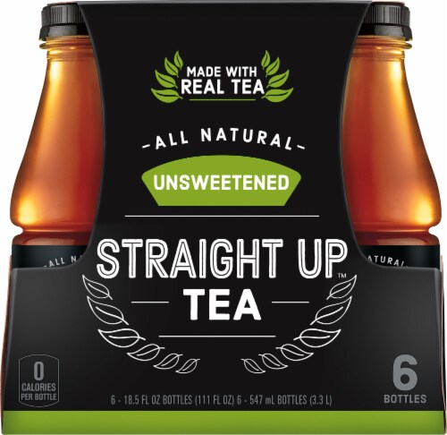 Straight Up Tea All Natural Unsweetened Black Tea Perspective: front