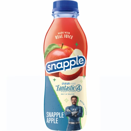 Snapple Apple The Fantastic Four: First Steps Limited Edition Juice Drink Bottle Perspective: front