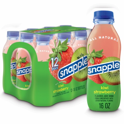Snapple Kiwi Strawberry Juice Drink Perspective: front