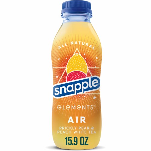 Snapple Elements Air Prickly Pear & Peach White Tea Bottle Perspective: front