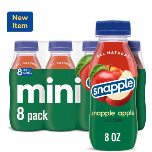 Snapple Apple Juice Mini Bottles Perspective: front