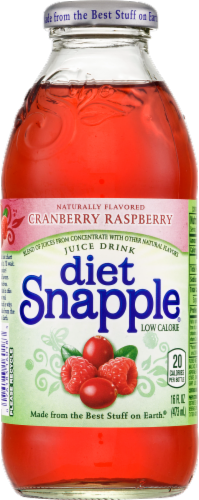 Diet Snapple Cranberry Raspberry Perspective: front