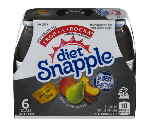 Diet Snapple Trop-A-Rocka Iced Tea Drinks Perspective: front