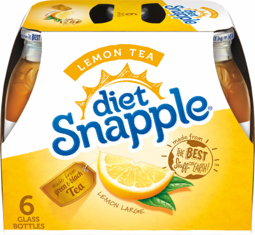 Snapple All Natural Diet Peach Tea, 6 bottles / 16 fl oz - Ralphs