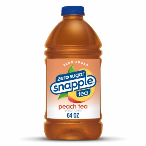 Snapple Zero Sugar Peach Tea Perspective: front