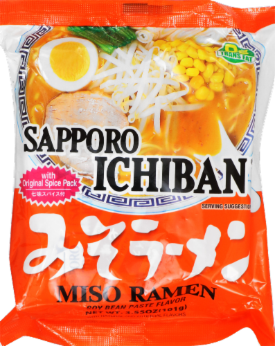 Sapporo Ichiban Miso Noodle Soup Perspective: front