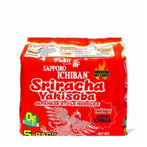 Sopporo Ichiban® Sriracha Yakisoba Japanese Style Noodles Perspective: front