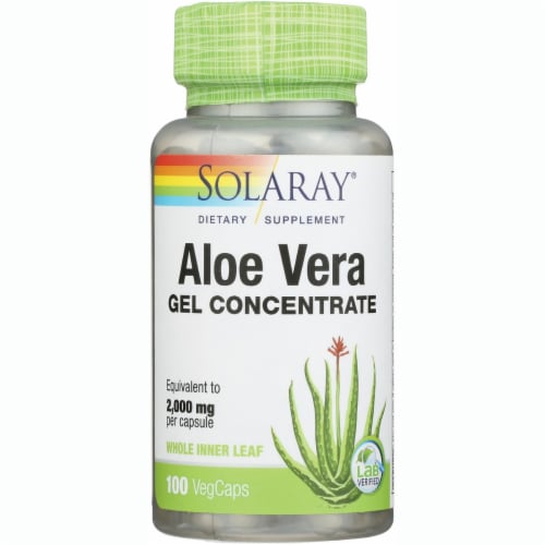 Solaray Aloe Vera Gel Concentrate Veg Caps, 100 VEG CAPS - Kroger