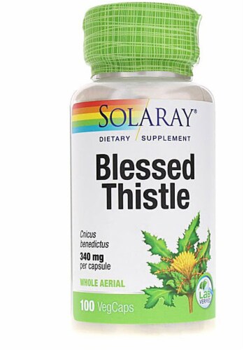 Solaray Blessed Thistle Capsules 340mg Perspective: front