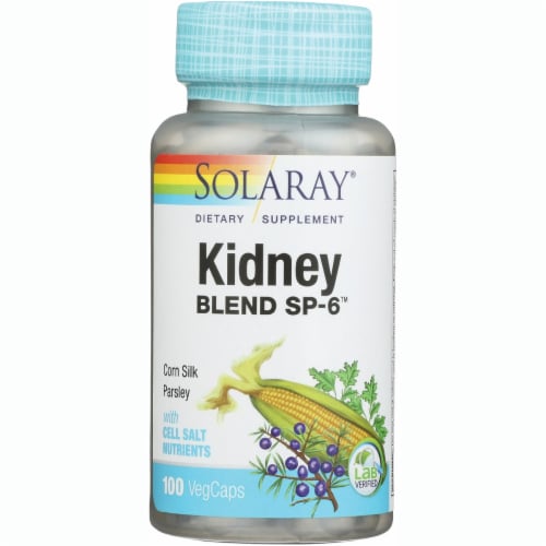 Solaray Kidney Blend Sp-6 100 Veg Caps Perspective: front
