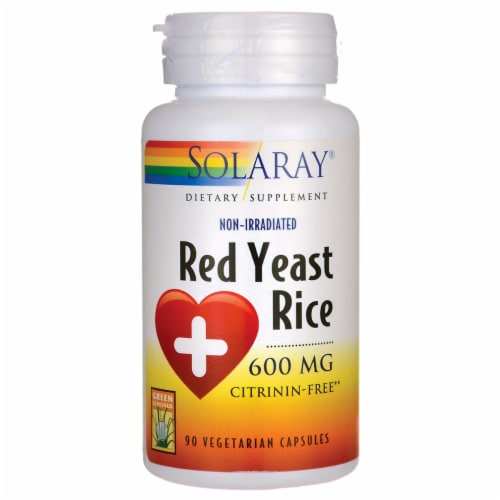Solaray Red Yeast Rice 600 mg 90 Caps Perspective: front