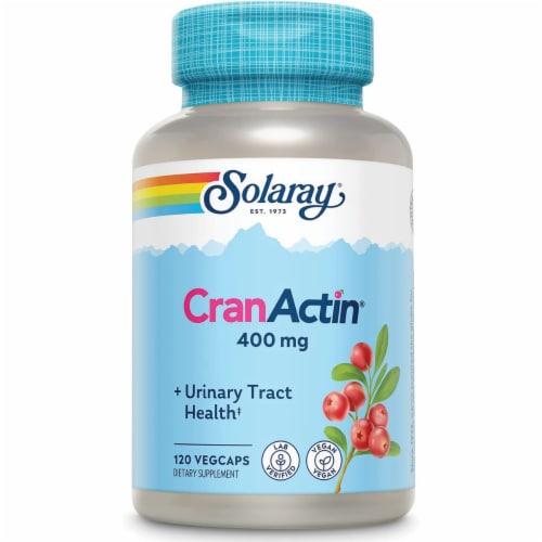 Solaray Cranactin 400 mg 120 Veg Caps Perspective: front