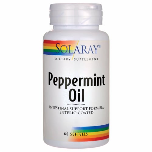 Solaray Peppermint Oil 250 mg 60 Sgels Perspective: front