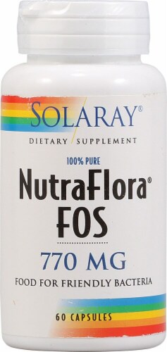 Solaray NutraFlora® FOS Capsules 770mg Perspective: front