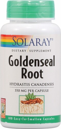 Solaray Goldenseal Root Capsules 550mg Perspective: front