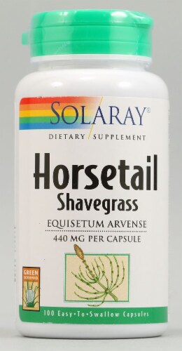 Solaray Horsetail Shavegrass Capsules 440mg Perspective: front