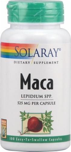 Solaray Maca Capsules 525mg Perspective: front