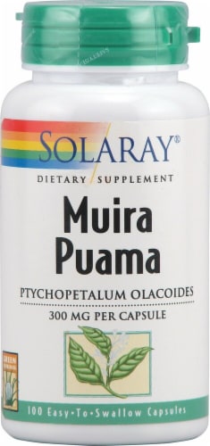 Solaray Muira Puama Capsules 300mg Perspective: front