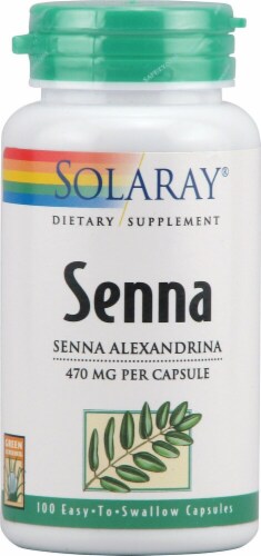 Solaray Senna Leaves Capsules Perspective: front