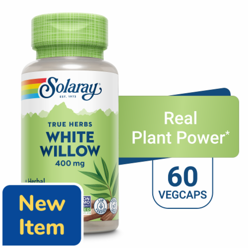 Solaray White Willow Bark Vegetarian Capsules 400mg Perspective: front