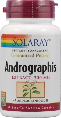 Solaray Andrographis Extract Capsules 300mg Perspective: front