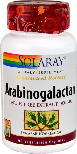 Solaray Arabinogalactan Larch Tree Extract Capsules 300mg Perspective: front