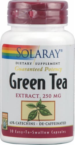 Solaray Green Tea Extract Capsules 250mg Perspective: front
