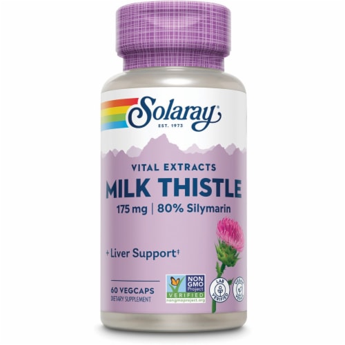 Solaray Milk Thistle Extract 175 mg 60 Veg Caps Perspective: front