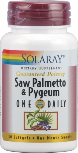 Solaray Saw Palmetto and Pygeum Perspective: front