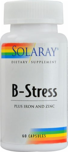 Solaray  B-Stress plus Iron and Zinc Perspective: front