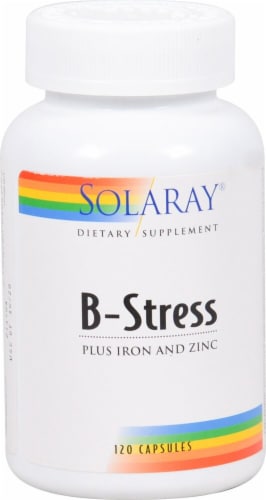 Solaray  B-Stress plus Iron and Zinc Perspective: front