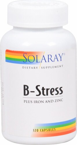 Solaray  B-Stress plus Iron and Zinc Perspective: front